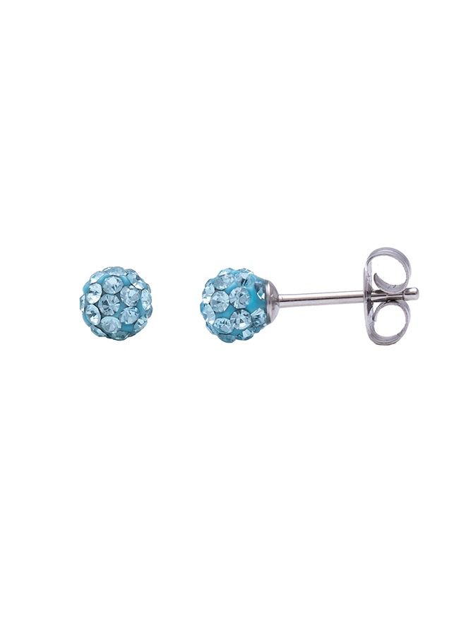 Studex 4.5MM Fireball Aquamarine Allergy Free Stainless Steel Ear Studs - Image 3