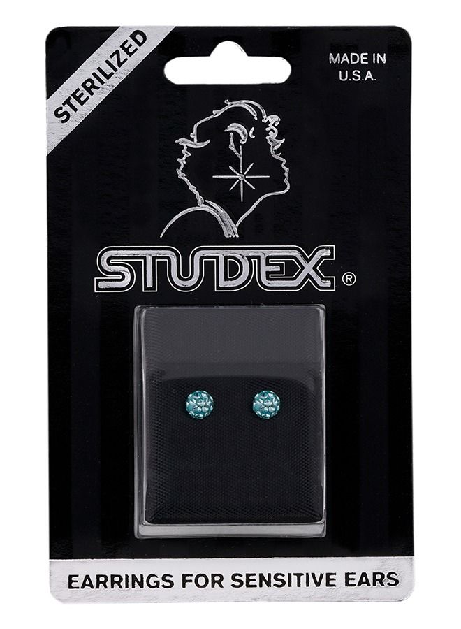 Studex 4.5MM Fireball Aquamarine Allergy Free Stainless Steel Ear Studs - Image 5