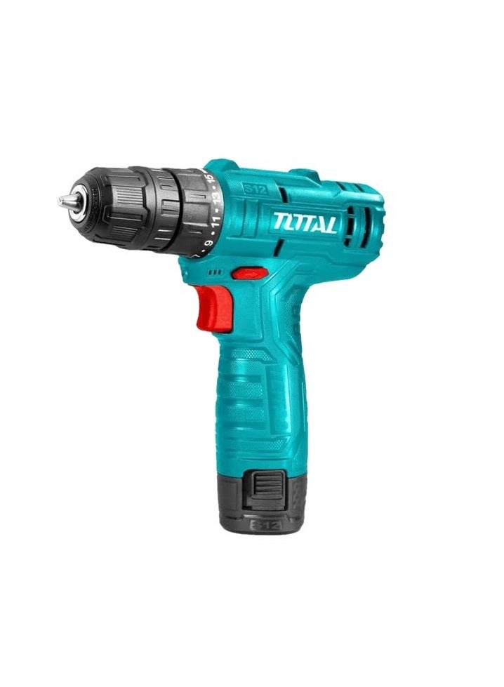 TOTAL The TDLI12428 Cordless Drill Machine is a versatile and powerful tool designed to simplify your drilling and screw-driving tasks. - Image 1