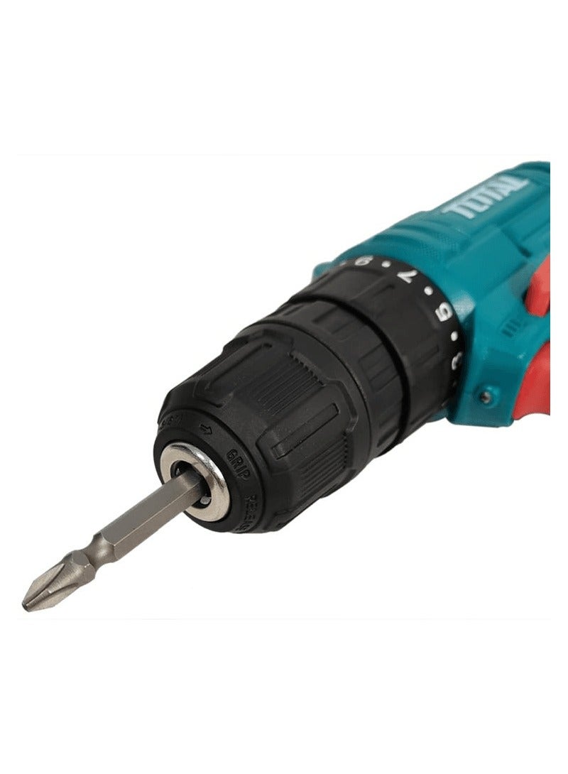 TOTAL The TDLI12428 Cordless Drill Machine is a versatile and powerful tool designed to simplify your drilling and screw-driving tasks. - Image 2