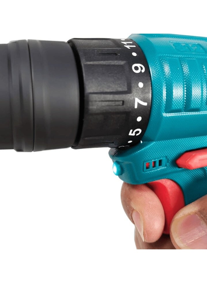 The TDLI12415 Cordless Drill Machine is a versatile and powerful tool designed to simplify your drilling and screw-driving tasks.