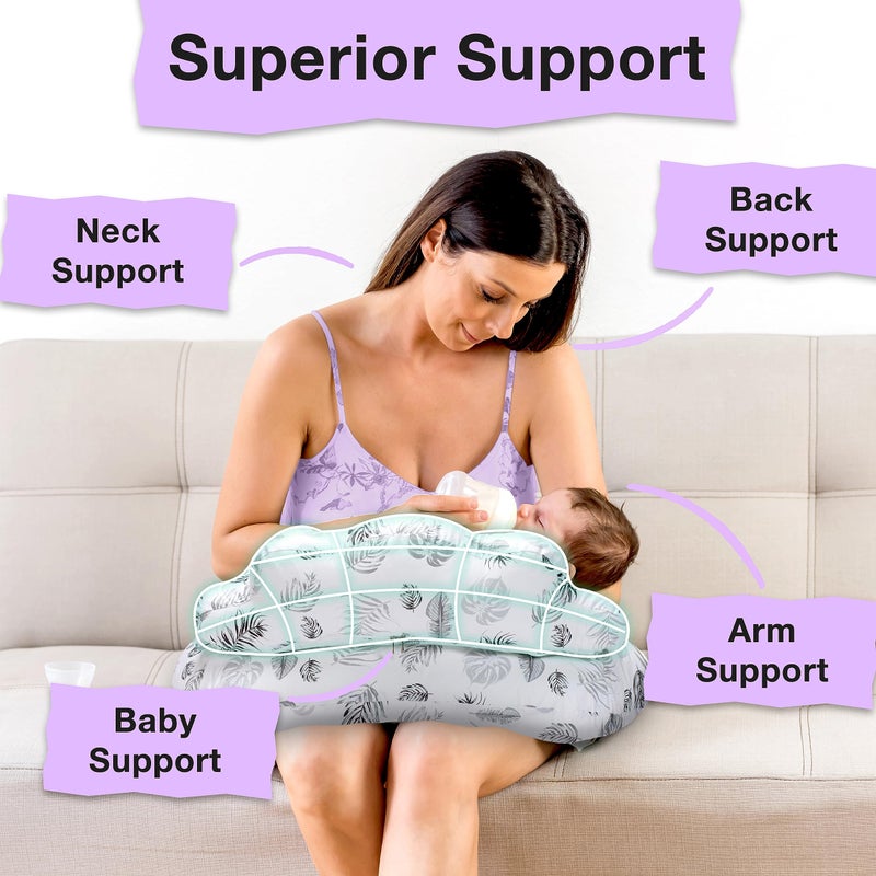 PILLANI Nursing Pillow for Breastfeeding, Breastfeeding Pillows for Mom & Baby Feeding Support, Removable Cotton Cover, w/Adjustable Waist Strap, Newborn Essentials Must Haves, Baby Registry Search - Image 3