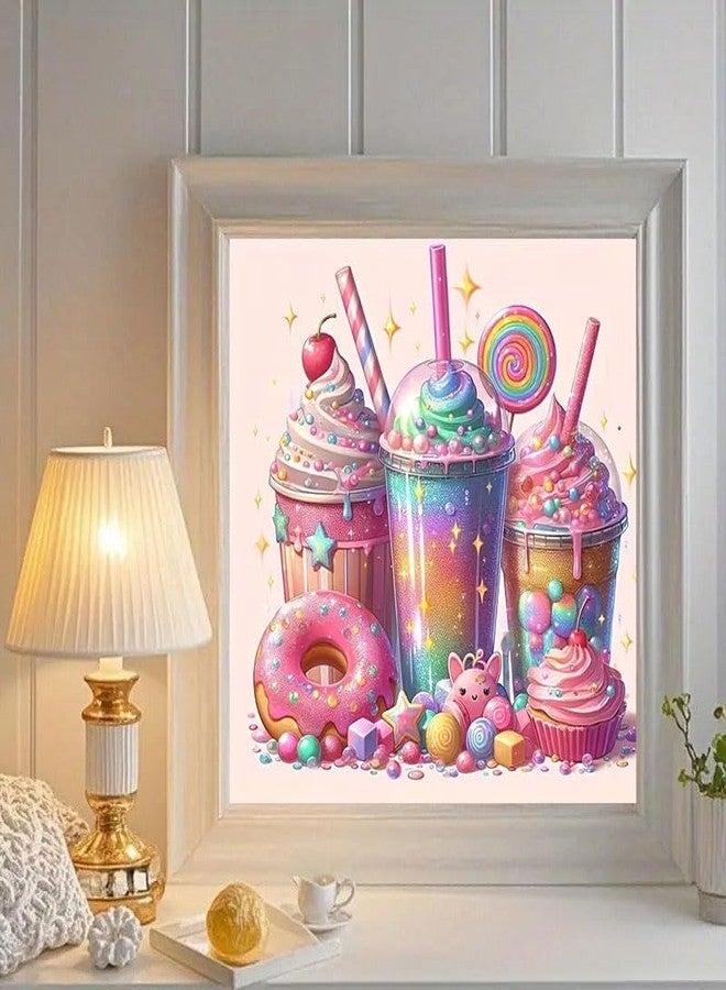 KTHOFCY 5D DIY Ice Cream Diamond Painting Kits for Adults,Sweets Fantasy Full Drill Embroidery Cross Stitch Crystal Rhinestone Paintings Pictures Arts Wall Decor Painting Dots Kits 11.8X11.8 inch - Image 2