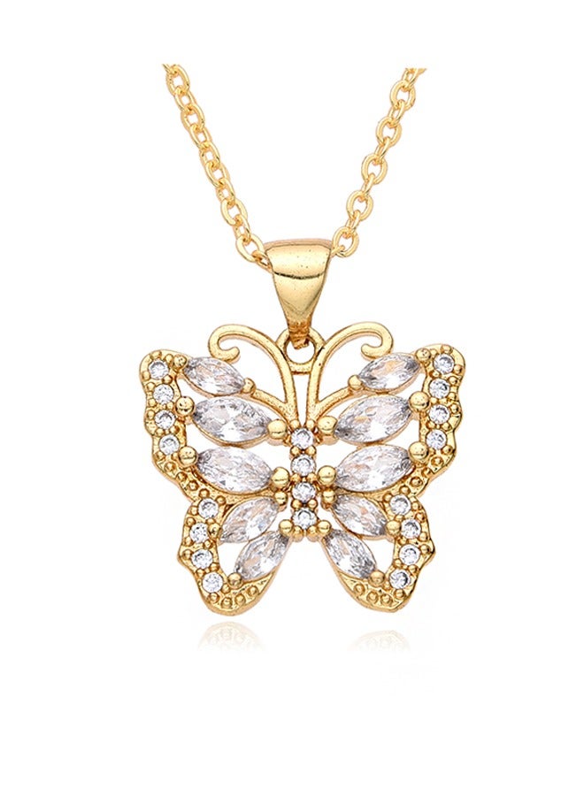 Beyond erfly Pendant Pendant, Simple Necklace Jewelry for Girls Teen (Golden) - Image 1