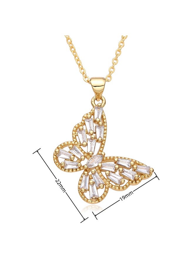 Beyond erfly Pendant Pendant, Simple Necklace Jewelry for Girls Teen (Golden) - Image 2