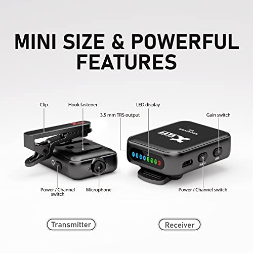 Xvive U6 Wireless Lavalier Microphone System for DSLR Camera,Digital Camera,Smart Phone - Image 2