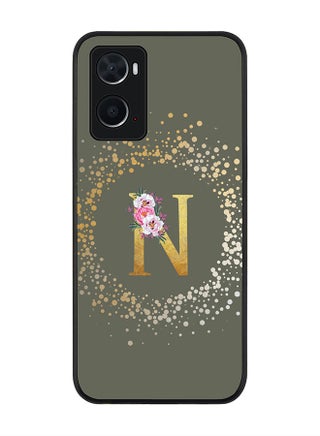 Rugged Black edge case for Oppo A96 4G/A36/A76 Slim fit Soft Case Flexible Rubber Edges Anti Drop TPU Gel Thin Cover - Custom Monogram Initial Letter Floral Pattern Alphabet - N (Olive Green ) - pzsku/Z5C7CA8F94CC1D14ECDC9Z/45/_/1665831671/c4b9d2b8-7599-4962-abd2-bd28553a10da