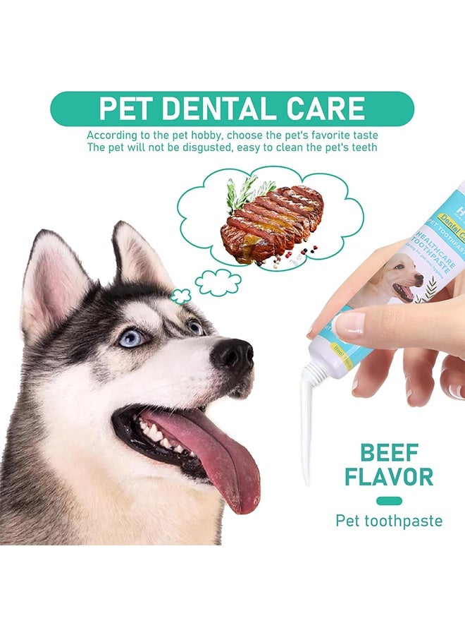 مجموعة العناية بالأسنان: فرشاة أسنان ومعجون أسنان، فرشاة أسنان ومعجون أسنان للجراء، معجون أسنان وفرشاة أسنان للأصابع للكلاب والقطط، فرشاة أسنان للأصابع مع معجون لإزالة البلاك والجير ومنعش للفم - Image 5