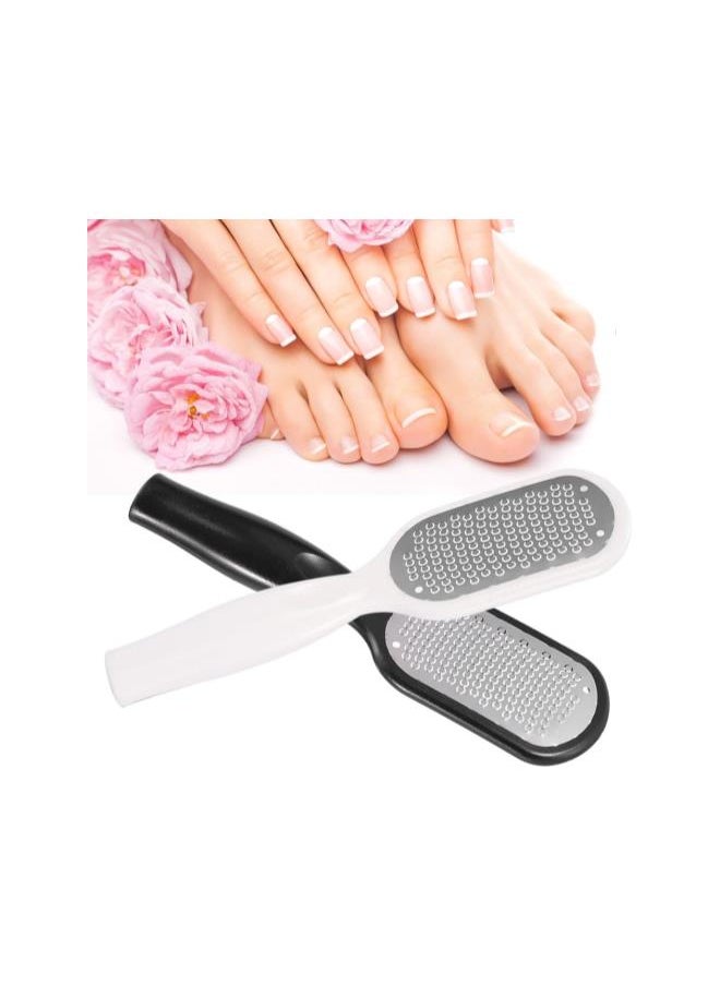 silvercnc - Pedicure Foot File Callus Remover, Stainless Steel Foot Scraper Pedicure Scraper for Remove Hard Skin and Cracked Skin and Callus, Wet and Dry Feet Use(White) - Image 1