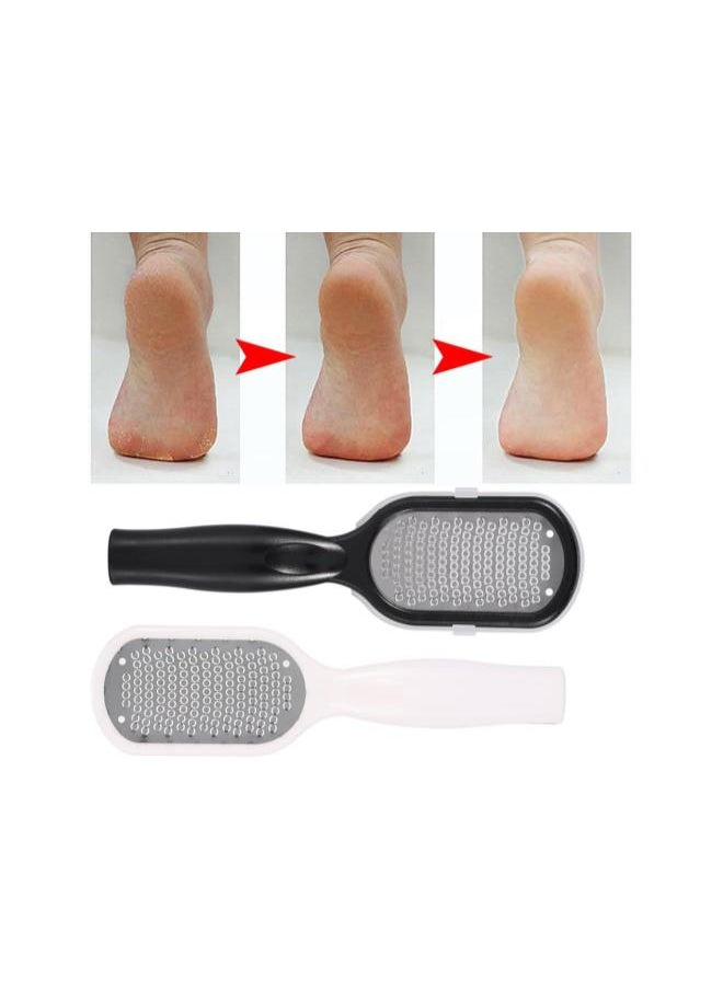 silvercnc - Pedicure Foot File Callus Remover, Stainless Steel Foot Scraper Pedicure Scraper for Remove Hard Skin and Cracked Skin and Callus, Wet and Dry Feet Use(White) - Image 1