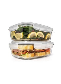 Glass Food Storage Baking Container Set w/Locking Lid  For Storing & Serving BPA Free & Leak Proof  Microwave Dishwasher Fridge Freezer n Oven Safe