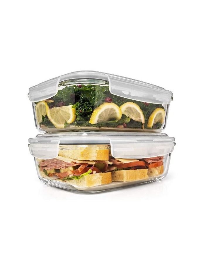 Generic - Glass Food Storage Baking Container Set w/Locking Lid  For Storing & Serving BPA Free & Leak Proof  Microwave Dishwasher Fridge Freezer n Oven Safe - Image 1