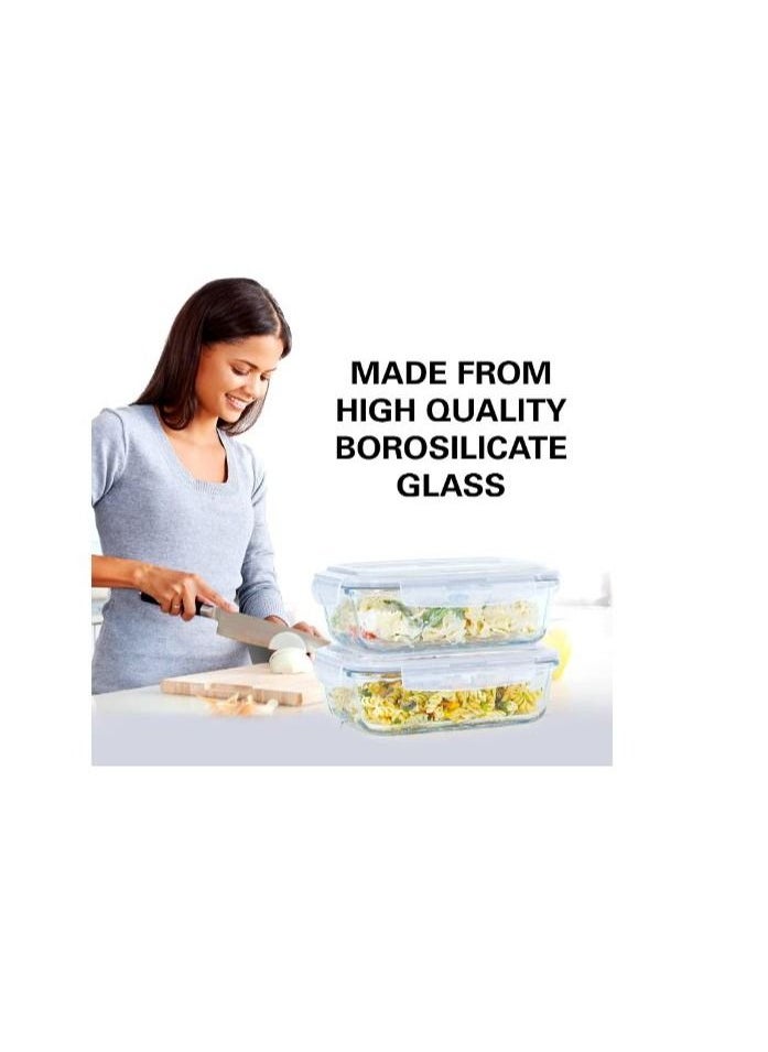 Generic - Glass Food Storage Baking Container Set w/Locking Lid  For Storing & Serving BPA Free & Leak Proof  Microwave Dishwasher Fridge Freezer n Oven Safe - Image 1
