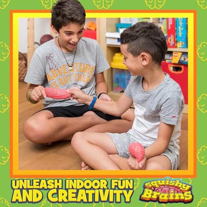 IPIDIPI TOYS Funky Squishy Brain Fidget Splat Ball, Pack of 3 Anti Stress Popping for Adults Anxiety Reducer Sensory Play Increases Focus - Image 5
