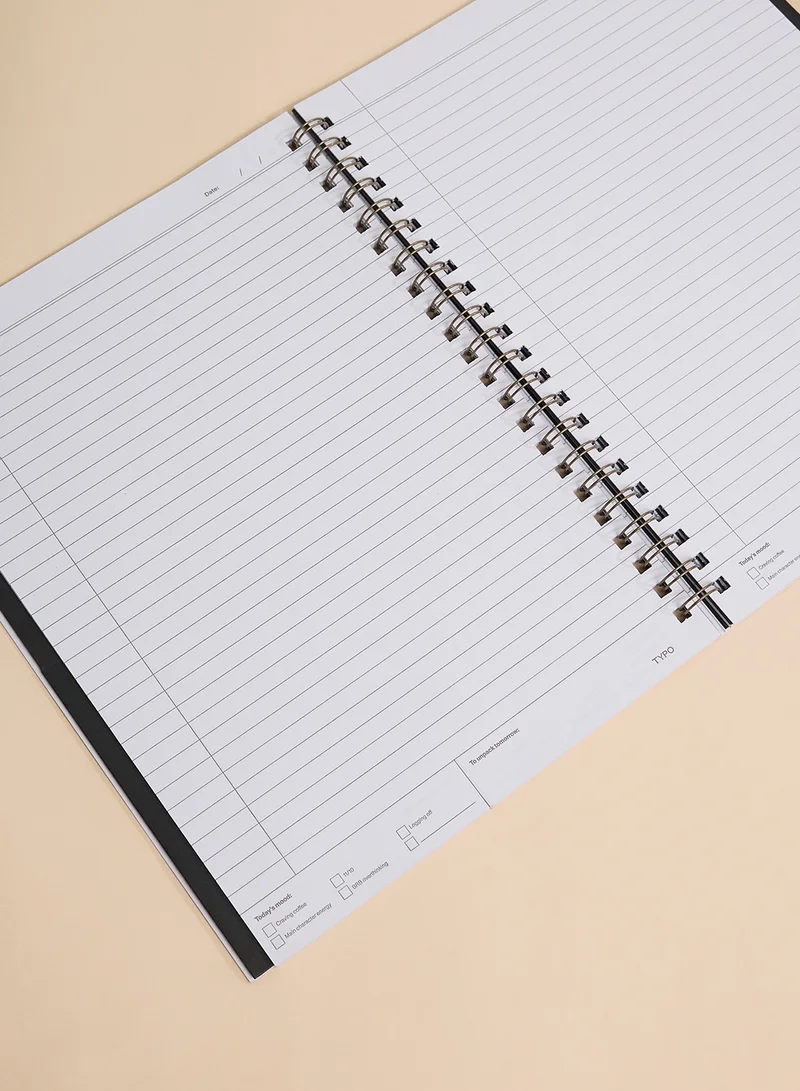 Typo Purple Guide Spiral Notebook