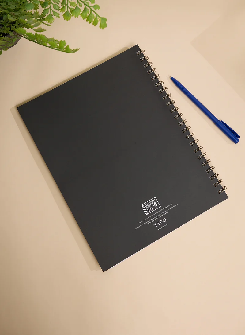Typo Purple Guide Spiral Notebook