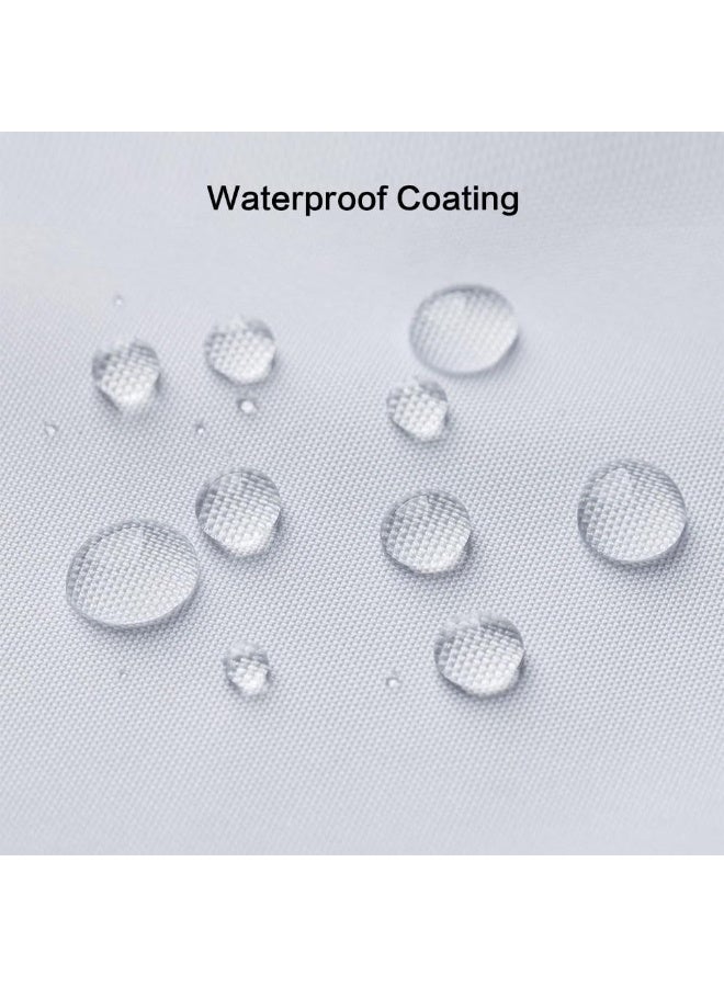 جيه زد اس ستارة دش JZS، ستارة حمام مقاومة للماء، مادة PEVA مقاومة للماء مع خطاف، للشقق والتخييم والنزهات، بيضاء، 180 × 180 سم - Image 4