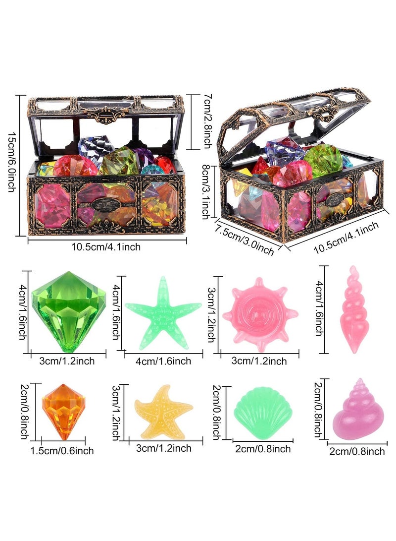 Loquat Colorful Gem Pirate Diving Toy Set for Kids - Dive into Summer Fun with Treasure Chest Pool Toys in Random Colors - Image 4