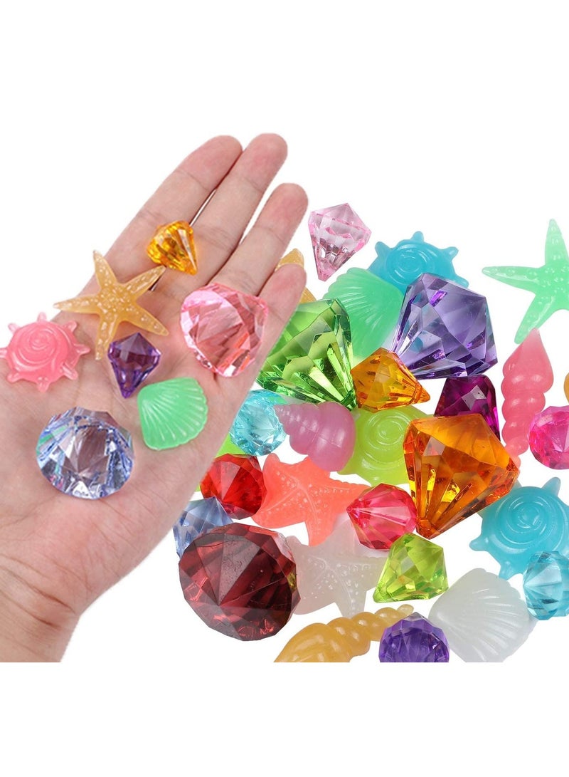 Loquat Colorful Gem Pirate Diving Toy Set for Kids - Dive into Summer Fun with Treasure Chest Pool Toys in Random Colors - Image 3