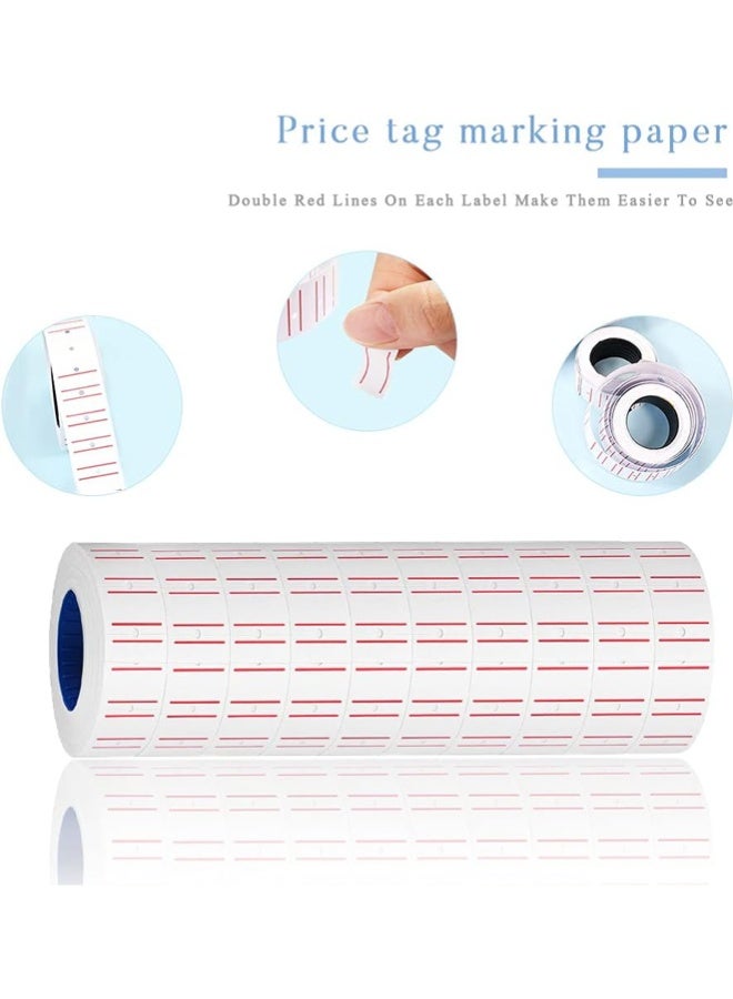 لصقات سعر,طابعة الاسعار,جهاز تسعير,الة السعر والتاريخ,ورق جهاز تسعير سعر التسمية مجموعة لفة علامة السعر ملصق أسعار علامات سعر لزجة فائقة تسمية التسعير لمحلات البقالة المتاجر للبيع بالتجزئة للمكاتب - Image 2