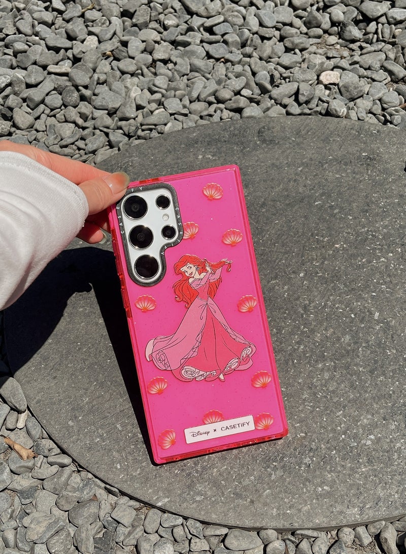 Casetify Samsung Galaxy S23 Ultra - Sparkling Princess Solo Series Case in Captivating Coral Pink - Image 2