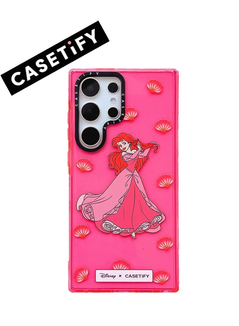 Casetify Samsung Galaxy S23 Ultra - Sparkling Princess Solo Series Case in Captivating Coral Pink - Image 1