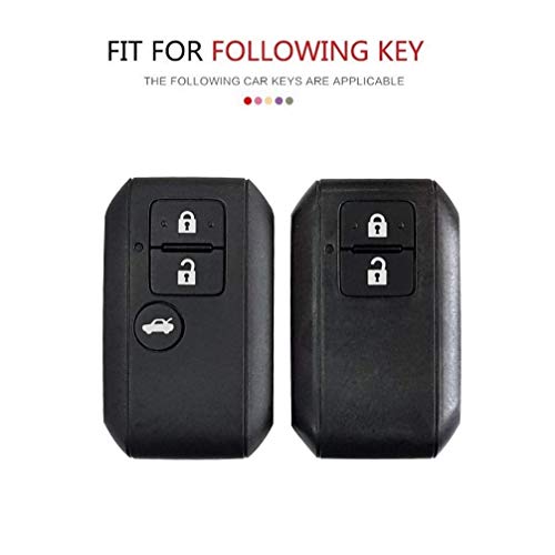 JVCV® Car Key Cover Compatible with Maruti Suzuki Dzire New Swift New Ertiga Smart Key - Rally Stripe (Black Red) - Image 2