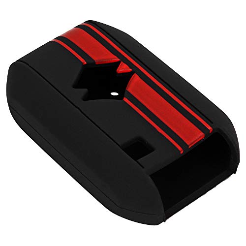 JVCV® Car Key Cover Compatible with Maruti Suzuki Dzire New Swift New Ertiga Smart Key - Rally Stripe (Black Red) - Image 5