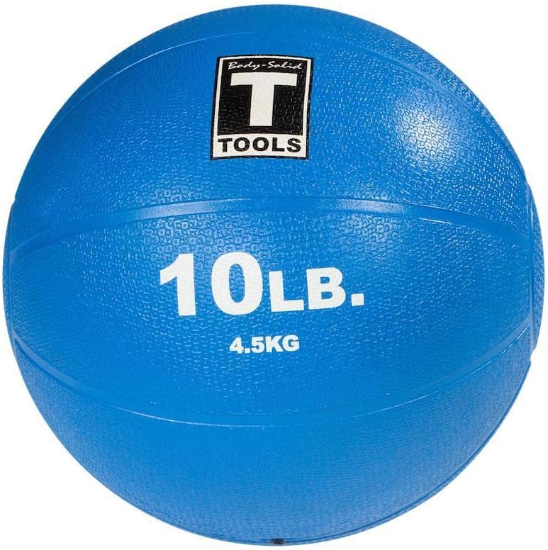 Body Solid Rubber Medicine Ball - Superior Grip, Textured Surface, Adjustable Air Pressure Fitness Balls - Ideal for Cardio and Core Exercise in Home & Gym Workouts - Image 1