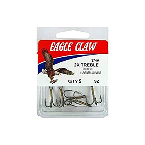 Eagle Claw 2X Treble Lure Replacement sz2 Model 374A-2 - Image 1