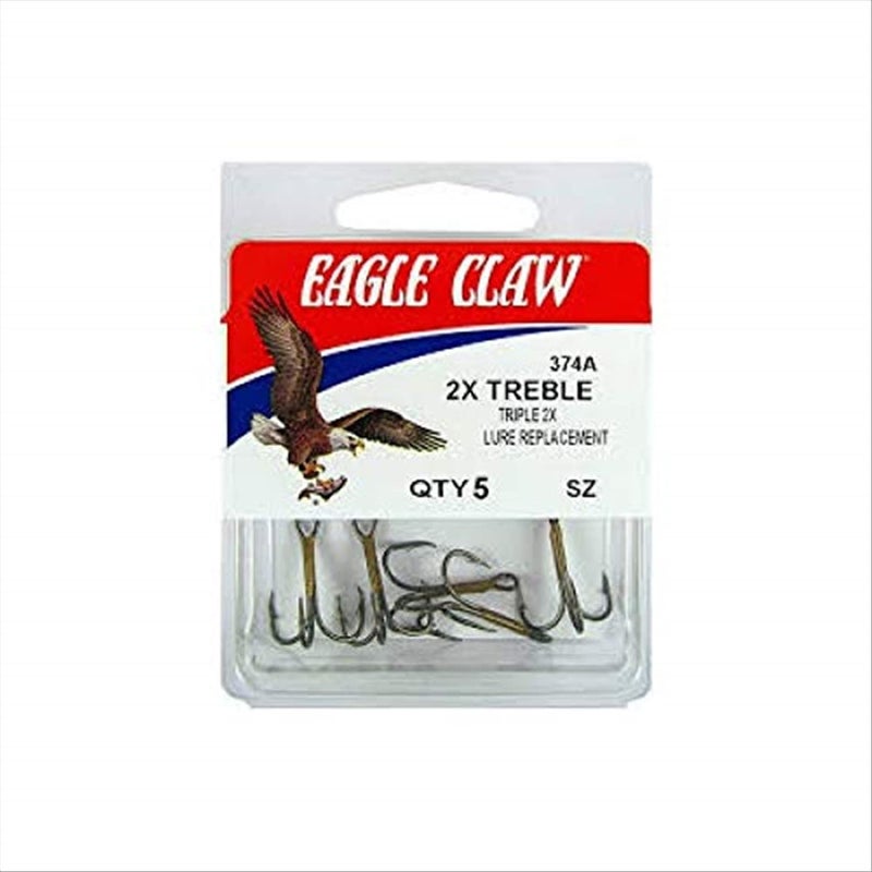 Eagle Claw 2X Treble Lure Replacement sz2 Model 374A-2 - Image 3