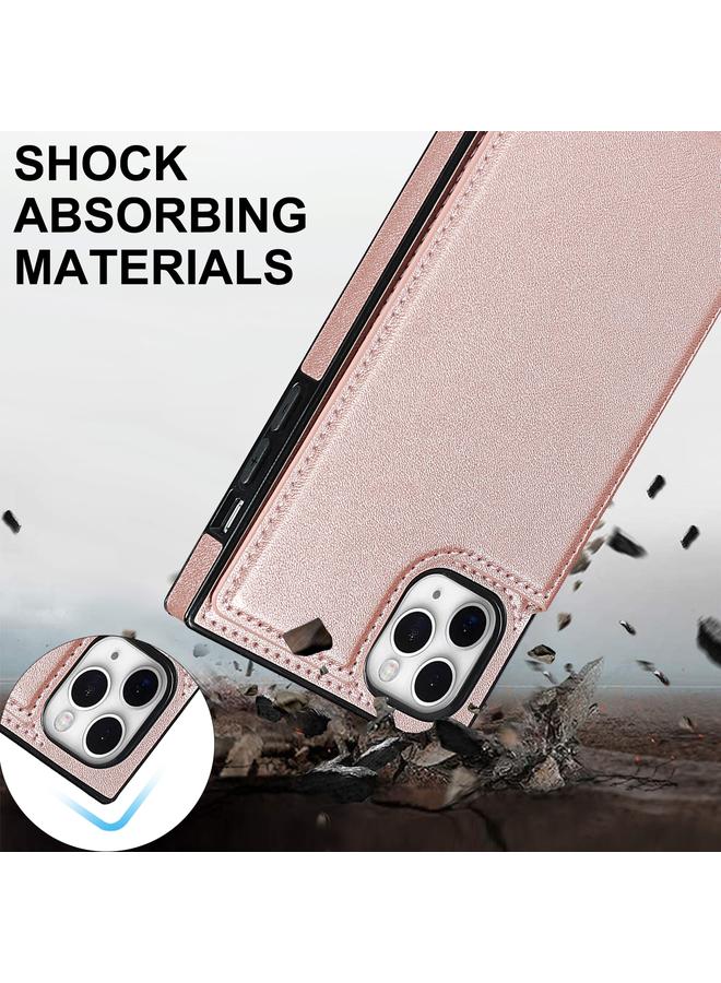 Zaboon Case For iPhone 11 Pro Cross-body Square Double Buckle Flip Card Bag TPU+PU Case with Card Slots & Wallet & Photo & Strap - Image 5