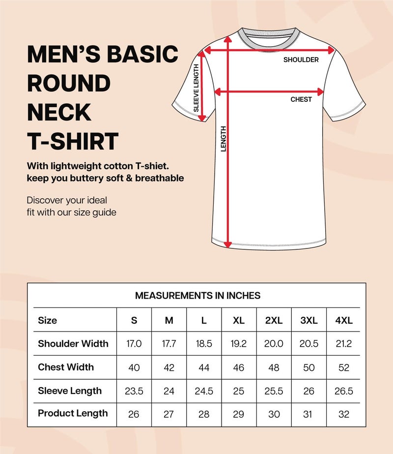 Scott International Men's Plain Round Neck T-Shirt | Cotton T-Shirts for Men (Pack of 1) - Image 5
