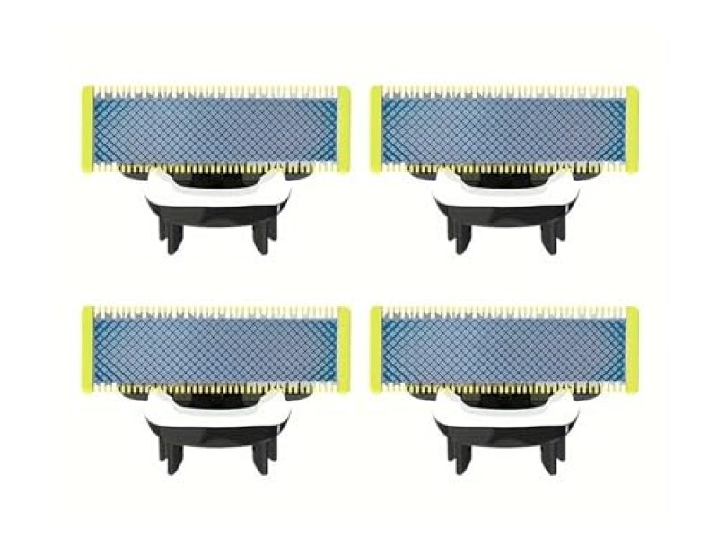 Replacement Blade: 4pcs Blue - Compatible With Philips One Blade Pro QP2520 QP2630 QP6510 QP6531 For Face Hybrid Electric Beard Trimmer - Image 5