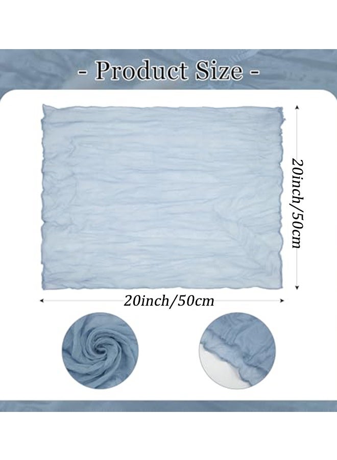 8 حزم من المناديل القماشية 20 × 20 بوصة زرقاء داكنة من القماش القطني البوهيمي مناديل قماشية زخرفية لطاولة العشاء الريفية لحفلات الزفاف وحفلات استقبال المولود الجديد وحفلات العيد والمآدب وتقديم الطعام وتزيين طاولة الطعام المنزلية - Image 2