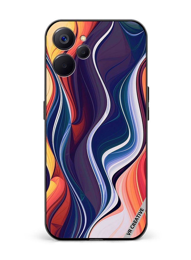 VR CREATIVE Protective Case Cover For Realme 10 5G Abstract Design Multicolour - Image 1