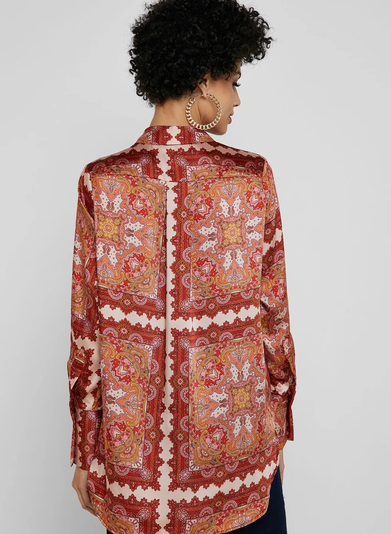 TOPSHOP Paisley Print Shirt