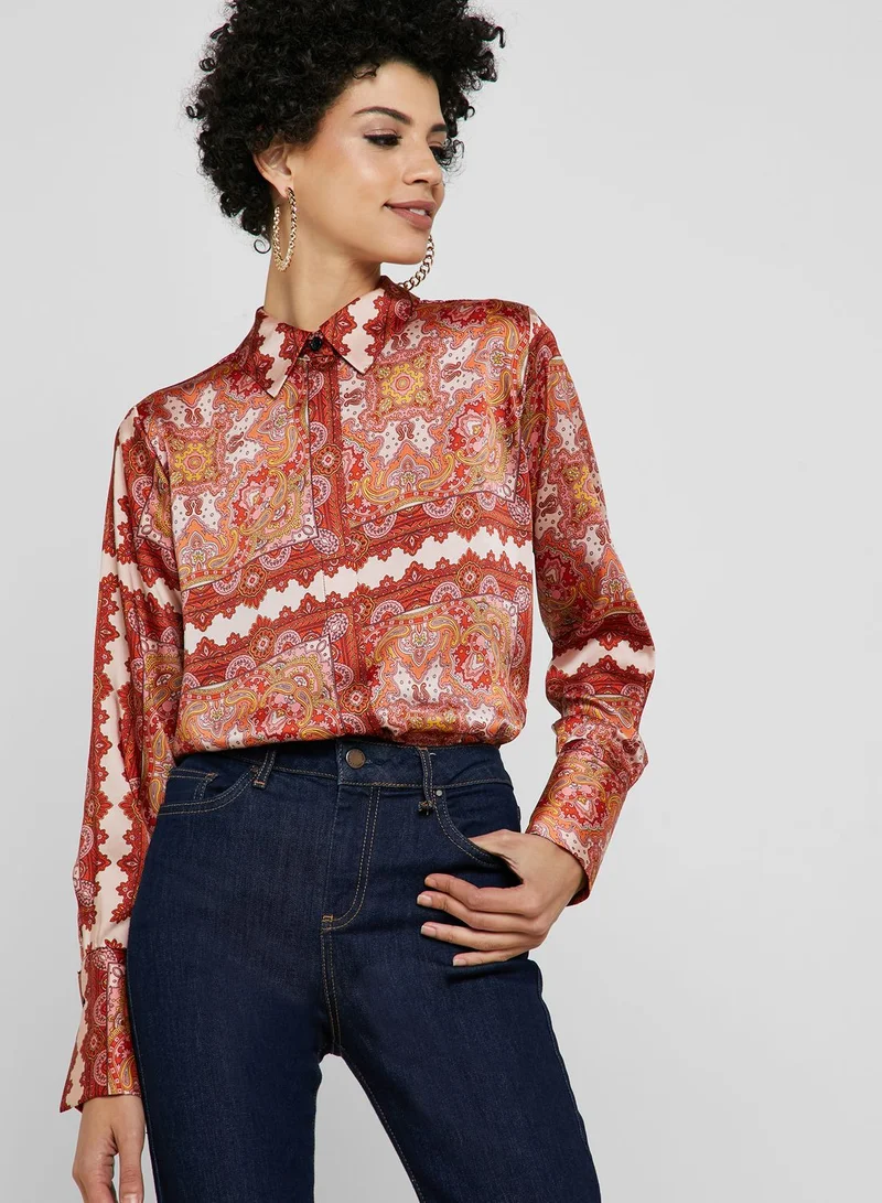 TOPSHOP Paisley Print Shirt
