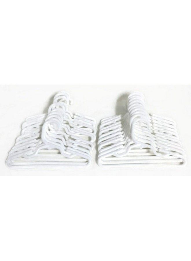 Dori's Doll Boutique - 24 White Hangers(2 Dozen) For 14 Inch Doll Clothes - Image 1