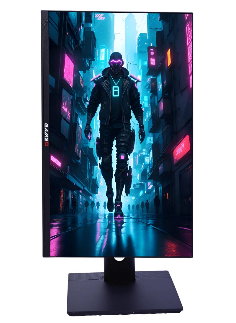 GAMEO - Gaming Monitor Flat 24" Inch 2K (2560x1440) QHD  with IPS Panel, 165Hz, Upto 1ms, Adjustable Stand, HDMI 2.1, QHD Fast IPS Gaming, DP1.4 & HDR | AMD FreeSync | Gaming Monitor For Console, PS5 & Gaming PC | MR24QHD165IPS - Image 1
