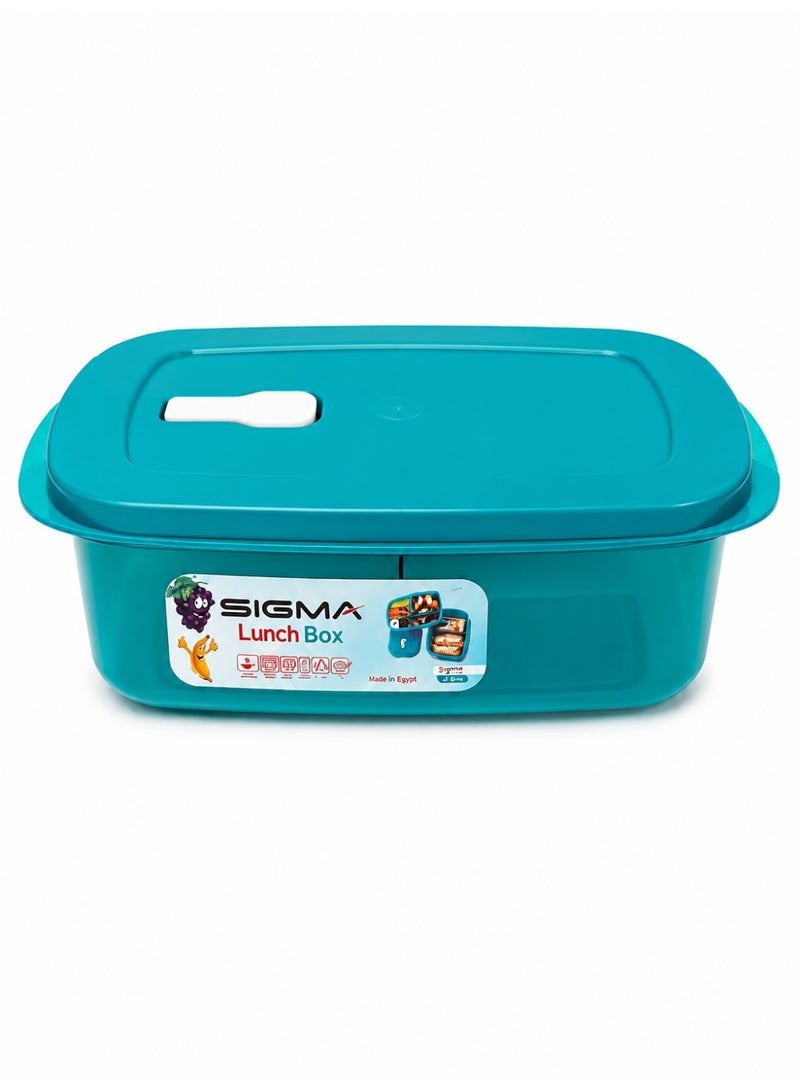SIGMA Title Sigma Lunch Box 2 L with Spoon, Fork & Knife – Reusable Food Container with Secure Lid - Image 2