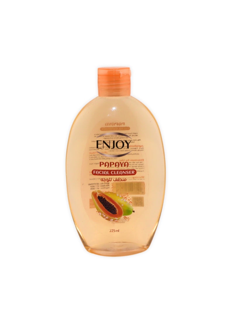 إنجوي ENJOY غسول الوجه بالبابايا 225 مل – تنظيف عميق وتفتيح | يزيل الأوساخ والزيوت والمكياج | مضاد للبكتيريا ومنعش