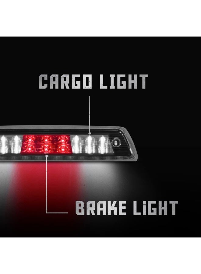 MARLBSTON High Mount Stop Third Brake Lights, Compatible with 2009-2014 Ford F150 Third Center Cargo Reverse Rear LED 3rd Brake Light Bar Taillight Two Rows (Chrome) - Image 4