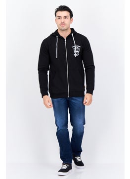Gazzarrini Men Hooded Graphic Print Long Sleeve Sweatshirt, Black  - Image 4