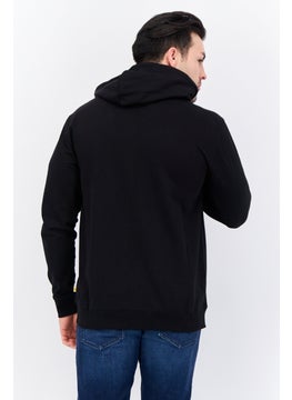 Gazzarrini Men Hooded Graphic Print Long Sleeve Sweatshirt, Black  - Image 3