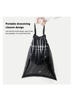 SYOSI Disposable Trash Bags for Cars, 40 Pack Vomit Bags, Portable Drawstring, Paste Dual-Use Self Adhesive Cleaning Bags, Easy Stick on and Hanging, for Cars Kitchens Bedrooms Travel Office (Black)  - Image 5