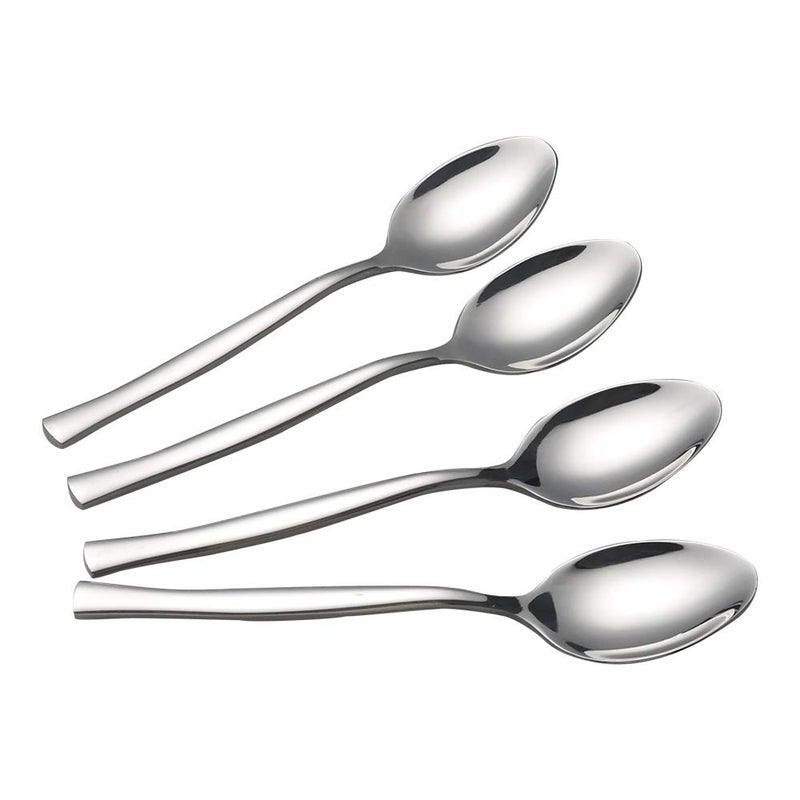 Qskely 12Piece Dessert Spoons Stainless Steel Small Spoon