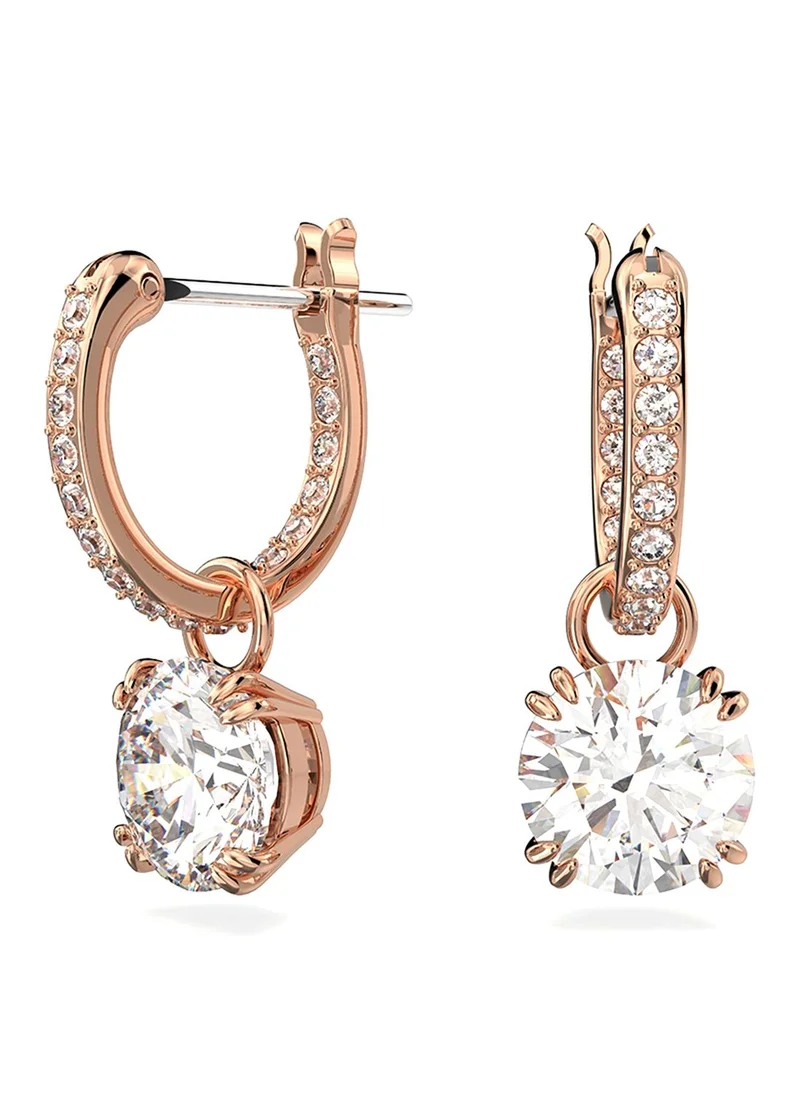 SWAROVSKI Constella Rose-Gold Tone Plated Drop Earrings