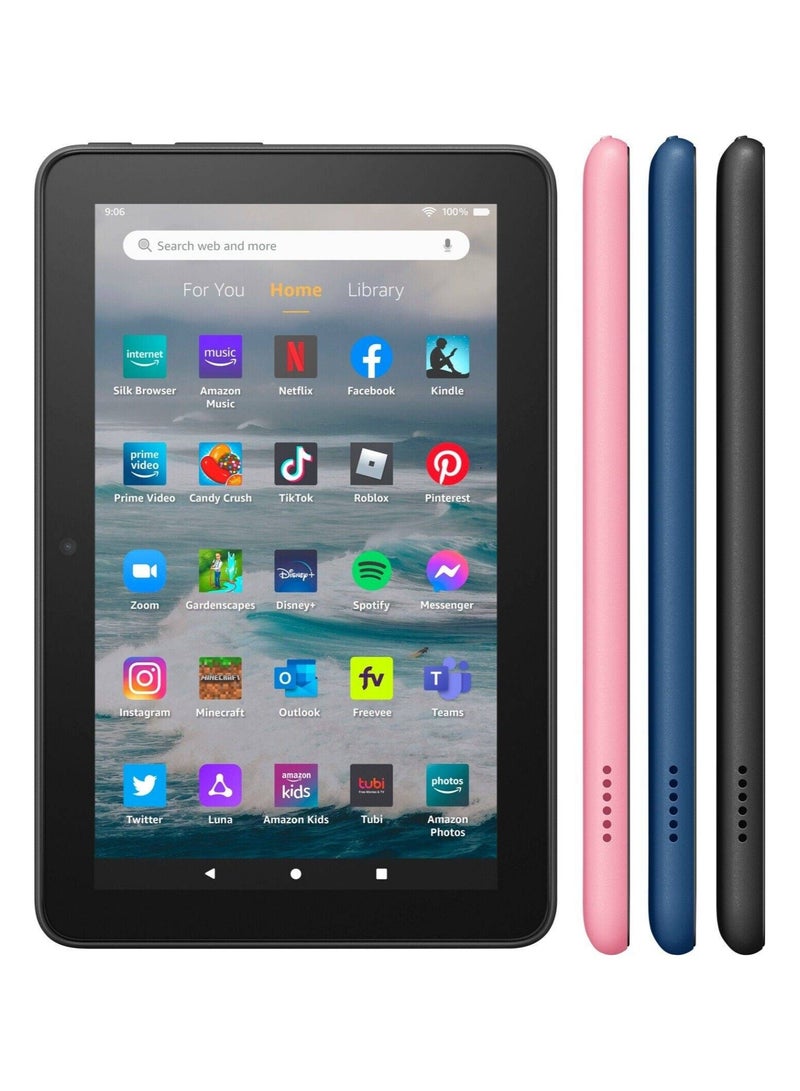 ريبنيو جهاز لوحي Fire 7 للقراءة ومقاطع الفيديو مزود بشاشة مقاس 7 بوصات وبطارية تدوم 10 ساعات وسعة تخزين 16 جيجابايت وردي اصدار حديث 2024 - Image 3