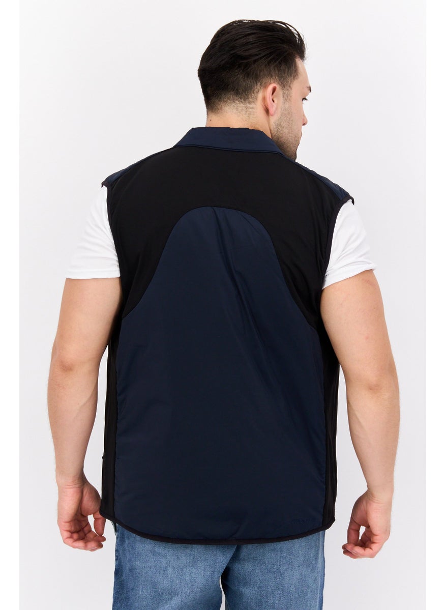 Men Plain Sleeveless Vest Jacket, Navy - pzsku/Z5C7D80EC4EB40A9A9D8FZ/45/_/1737641919/7c992aa4-a987-4239-ac91-cea2dc331f65